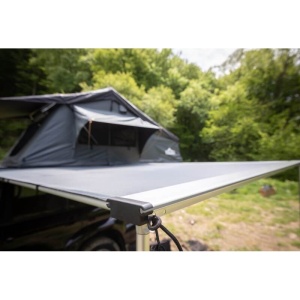 Marchiză auto 2×2,5 m, poliester 600D, impermeabilă PU2000, cu stâlpi incluși, Overlander