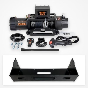 Pachet troliu Mitsubishi L200 (2020+): troliu electric EMD Winch 13000 lbs cablu sintetic și suport troliu dedicat