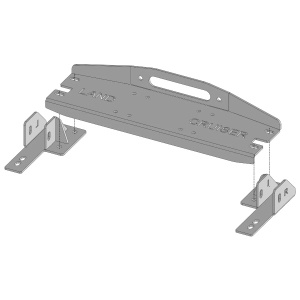 Schemă tehnică a suportului de troliu dedicat pentru Toyota Land Cruiser J90 (1995-2002).