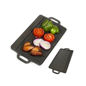Plită grill cu două fețe reversibilă din fontă 50.5x23.5x1.5cm Newalor