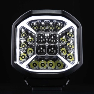 Proiector LED 7″ Strands Siberia X (17,8 cm), 7430 lm, rază 620 m, 96W, 5700K, fază lungă, poziție alb chihlimbar, carcasă aluminiu, 10-32V, IP68 IP69K, Strands