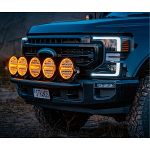 Proiector LED Siberia Night Ranger 7″, 80W, 6467 lm, rază 369m, 6000K, fascicul flood, lumină alb și chihlimbar, carcasă aluminiu negru, lentilă clar, suport inox, rezistent la apă și praf (IP67/IP69K), Strands