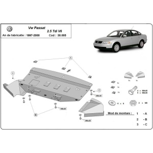 Scut auto metalic Volkswagen Passat B5, Audi A4 B5, A6, A6 All Road - Img 2