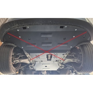 Scutul de catalizator și scutul motor Scut Protection montate pe Hyundai Tucson 2021-2026.