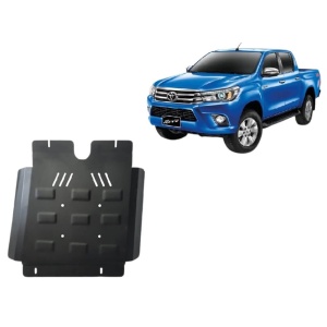 Scutul de cutie de viteze în varianta de culoare neagră, alături de vehicul.