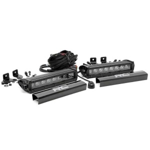 Set 2 bare LED universale 8 inch (205 mm) single row spot 80W 6400 lumeni Black Series Rough Country