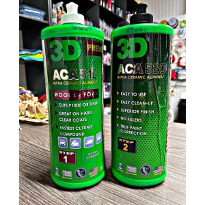 Set paste polish auto, corectare ACA 510, finisare ACA 520, Alpha Ceramic Alumina, fără holograme, 2x946ml, 3DProducts