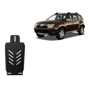 Vedere a scutului de diferențial spate pentru Dacia Duster 1 4x4 (2014-2017).