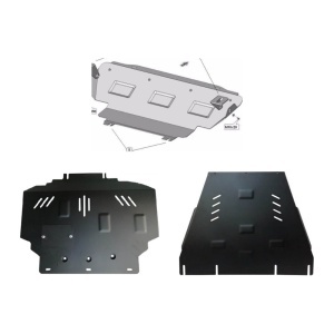 Set scuturi metalice Nissan Navara NP300 (2015-2023): motor, radiator și cutie de viteze, oțel 2 mm