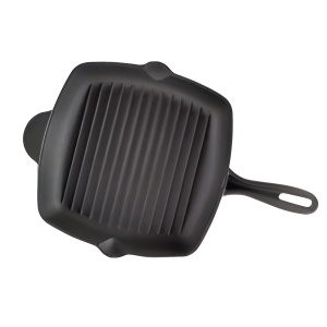 Tigaie grătar din fontă 25.5 cm, mâner lung, Perfect Home
