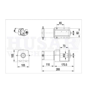 Troliu electric ATV 2500lbs