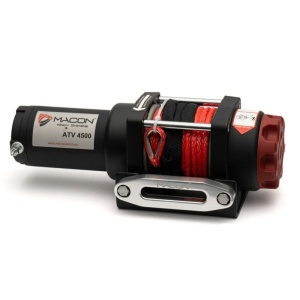 Troliu electric Atv Macon 4500lbs (2041KG) 12V cablu sintetic 14m Raport 169:1