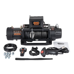 Troliu electric auto 8500lbs (3856kg), 12V, cablu sintetic, 24m, raport 150:1, EMD Winch