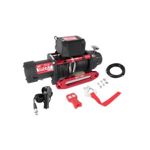 Troliu electric Grizzly auto Winch 9500lbs (4310kg) 12V Cablu Sintetic 25m Raport 150:1