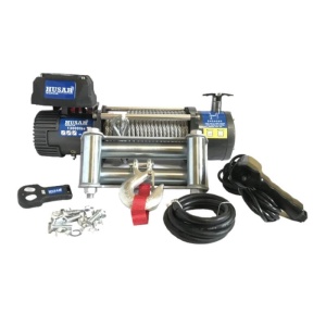 Troliu Husar Winch 13000lbs (5897kg), 12V, Cablu de Otel, 25m, 6 HP, 38 kg, raport 265:1