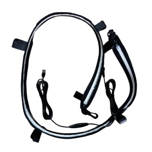 Bandă LED pentru camping și outdoor, 1.5 m, cablu USB integrat 3 m, benzi cu arici și clemă tip carabină CampTalk
