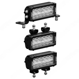 Trei bare LED OSRAM VX180-SP de 16.8cm, ilustrând opțiunile de montare.