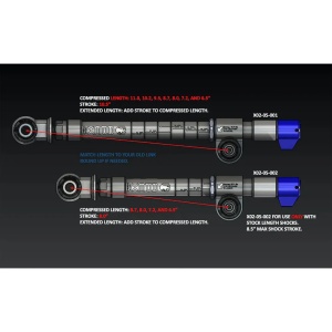 Bielete bară stabilizatoare față Apex AutoLynx pentru Jeep Wrangler JK / JL / Gladiator JT (2007-prezent), lift 2.5-5", cursă 10.5", Apex - Img 2