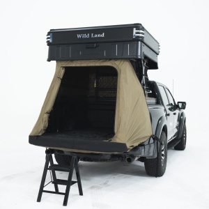 Cort de acoperis auto 2-3 persoane, cu două niveluri, compatibil cu autovehicule tip pick-up, acționare automată, Wingman Wild Land