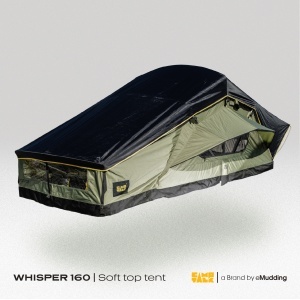 Cort de acoperiș auto CampTalk Whisper 160, pentru 3-4 persoane, 160x310 cm, greutate 72 kg, montaj rapid 5 minute, Sky View, impermeabil, compatibil autovehicule mici, SUV și 4x4