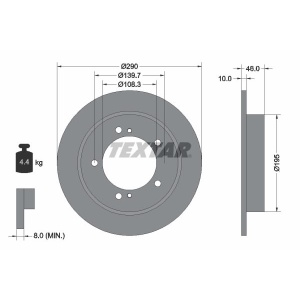 Disc frână față Suzuki Jimny (1998+) Ø290 mm Textar - Img 3