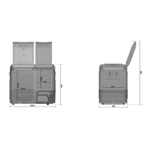 Frigider si congelator auto portabil 60 L, cu compresor, alimentare 12V/24V/220V, Bluetooth, control digital, -20°C +20°C, EMD4x4 - Img 10