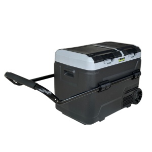 Frigider si congelator auto portabil cu roti 50 L, cu compresor, alimentare 12V/24V/220V, Bluetooth, control digital, -20°C +20°C EMD4x4