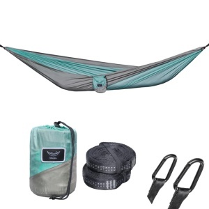Hamac hikerjoy light blue din nylon parașută 210T, capacitate 225 kg, hikerjoy