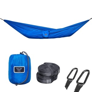 Hamac hikerjoy PRO albastru, ripstop 70D, 300 kg, hikerjoy
