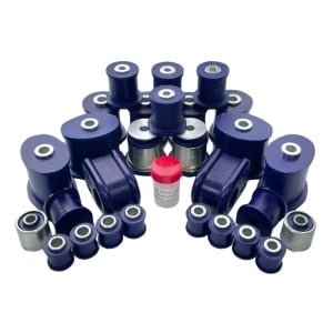 Kit bucse poliuretan Jeep Grand Cherokee WJ/WG Cu 2 Bucse Bascule Metalice Poliuretan Albastre 85 ShA Elast-Pol