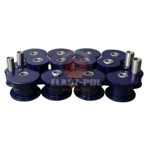 Kit bucse Toyota Land Cruiser 70/73 (după 1991) Excentrice Poliuretan Albastre 85 ShA 40mm Elast-Pol