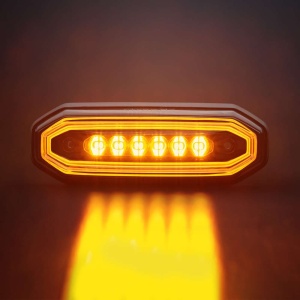 Lampă avertizare direcțională 6 LED FOR9T Aura (universală) lumină poziție portocalie Strands - Img 5