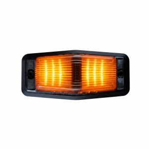 Lumină de poziție și avertizare LED dublă Black Bullet, 10W, 125x52x32 mm, 10-32V, alb/chihlimbar, Strands