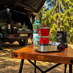 Mini aragaz portabil camping 2.1 kW, corp inox, aprindere piezo, EMD4X4 - Img 2