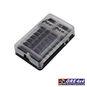 Panou siguranțe auto universal cu 12 sloturi și indicator LED 12V-24V ORE4x4 - Img 4