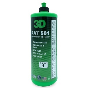 Pasta polish abrazivă 3D AAT 501 Cutting Compound, Pasul 1, Tehnologie Abrazivă Adaptivă, corectează zgârieturi adânci, 236 ml, 3DProducts