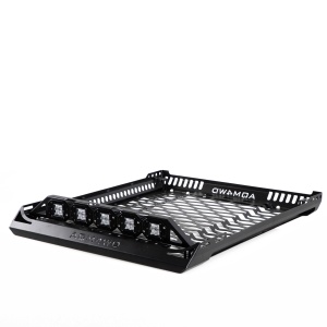 Portbagaj universal plafon pentru overlanding și expediții, negru, cu proiectoare incluse, 98 x 117 x 9 cm AQM4WD S40 - Img 5