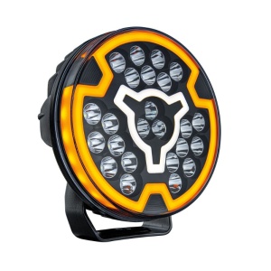 Proiector LED Freedom Maximum Position 7″, 102W, 9761 lm, rază 313 m, 5700K, fascicul optimizat, lumină de poziție alb și galben, lumină laterală, fază lungă, lentilă clară, suport oțel inoxidabil, rezistent la apă și praf (IP6K9K), Strands