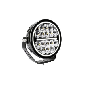 Proiector LED Siberia Night Ranger 7″, 80W, 6467 lm, rază 369m, 6000K, fascicul flood, lumină alb și chihlimbar, carcasă aluminiu negru, lentilă clar, suport inox, rezistent la apă și praf (IP67/IP69K), Strands