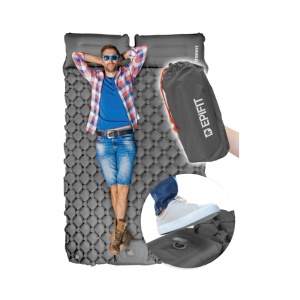 Saltea autogonflabilă pentru 2 persoane Epifit REST, 195 x 120 x 5 cm, gri, Epifit