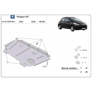 Scut auto metalic Peugeot 207 2006 - 2015 - Img 3