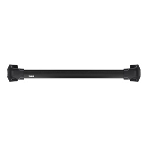 Vedere de sus a barei transversale Thule Edge Clamp Wingbar Edge Black, destinată modelului Toyota Hilux Extra Cab.