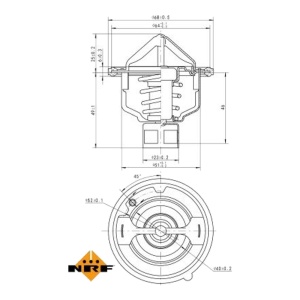 Termostat Nissan Patrol Y60, Y61 (1986-2000), Pathfinder (1997-2004) NRF - Img 8