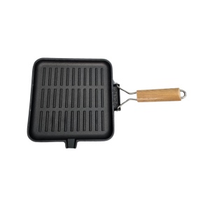 Tigaie grill din fontă cu coadă 21,5 x 21,5 cm Perfect Home - Img 7