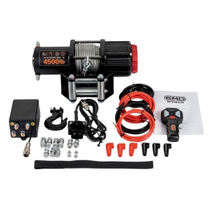 Troliu electric ATV / UTV, 4500lbs (2041kg), 12V, cablu oțel 15m, raport 166:1, EMD Winch