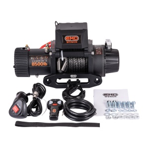 Troliu electric auto 8500LBS (3856kg) 12V, Cablu Sintetic 18m, Raport 173:1, EMD Winch