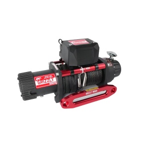 Troliu electric Grizzly auto Winch 9500lbs (4310kg) 12V Cablu Sintetic 25m Raport 150:1
