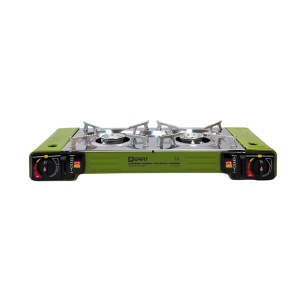 Aragaz camping cu două ochiuri SPARK100 DOUBLE Green, 2 x 2500W, Epifit