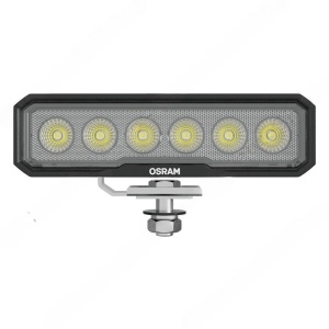 Vedere frontală a barei LED, evidențiind cele șase module luminoase.