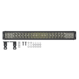Bara LED Osram VX500-CB de 58.2cm, prezentată cu accesoriile de montaj incluse.